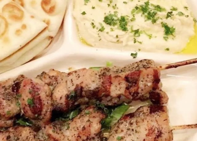 Mediterranean Chicken Kabab Platter.