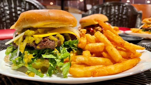 Spicy Thai Burger.