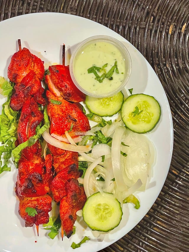 Tandoori Grilled Chicken Platter.